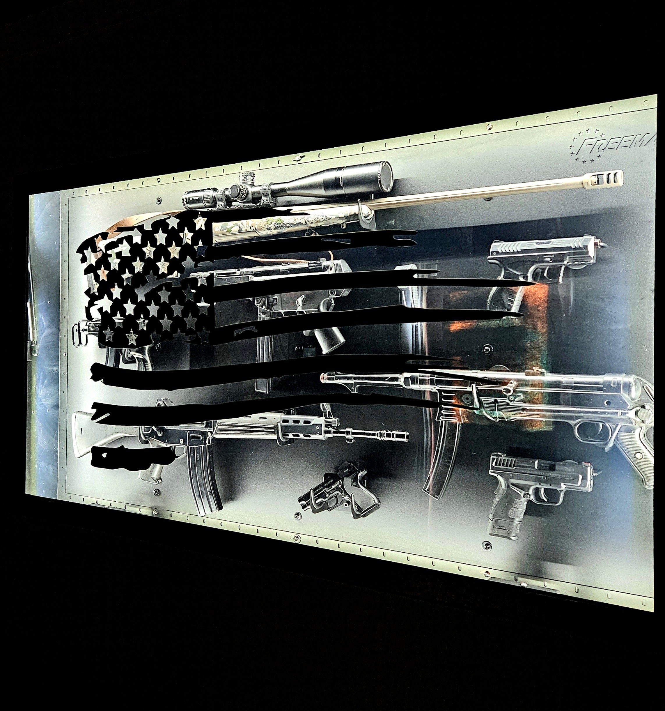 Battle-Worn Flag Cabinet